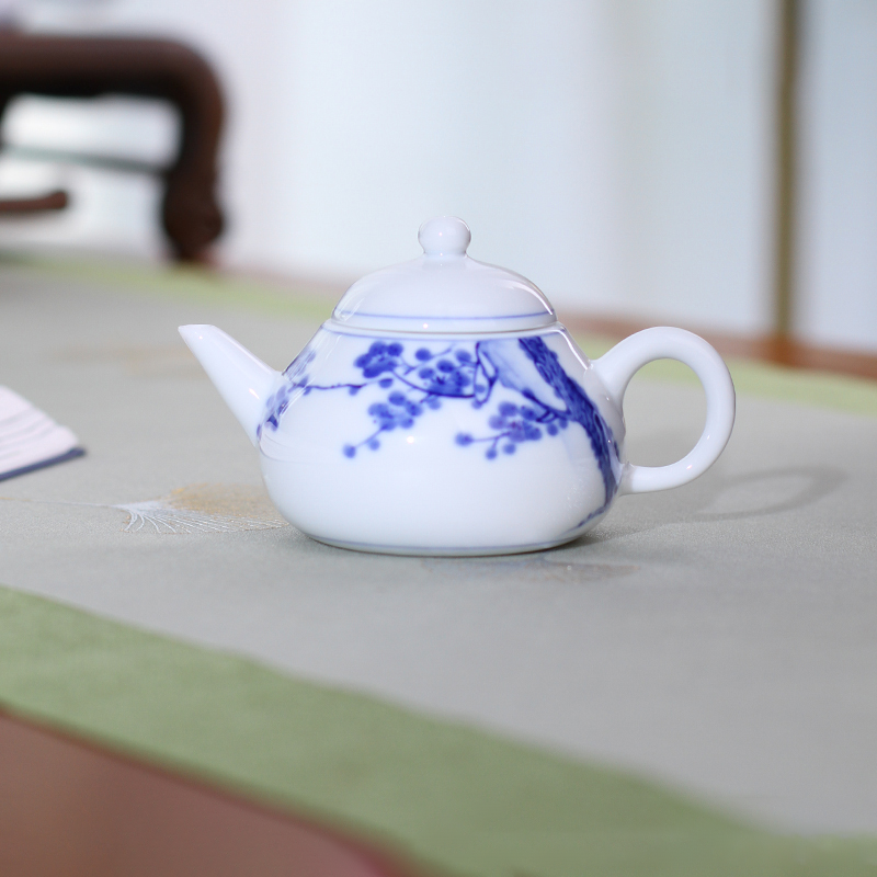 Hand Drawn Ceramic Teapot 99ml ( Mountain River/Plum Blossom)