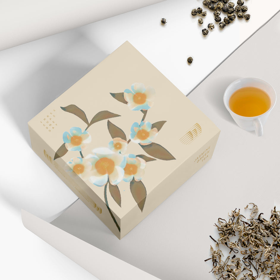 Jasmine Green Tea Gift Box (Jasmine Dragon Pearl 90g + Snowfall Jasmine Green Tea 70g)