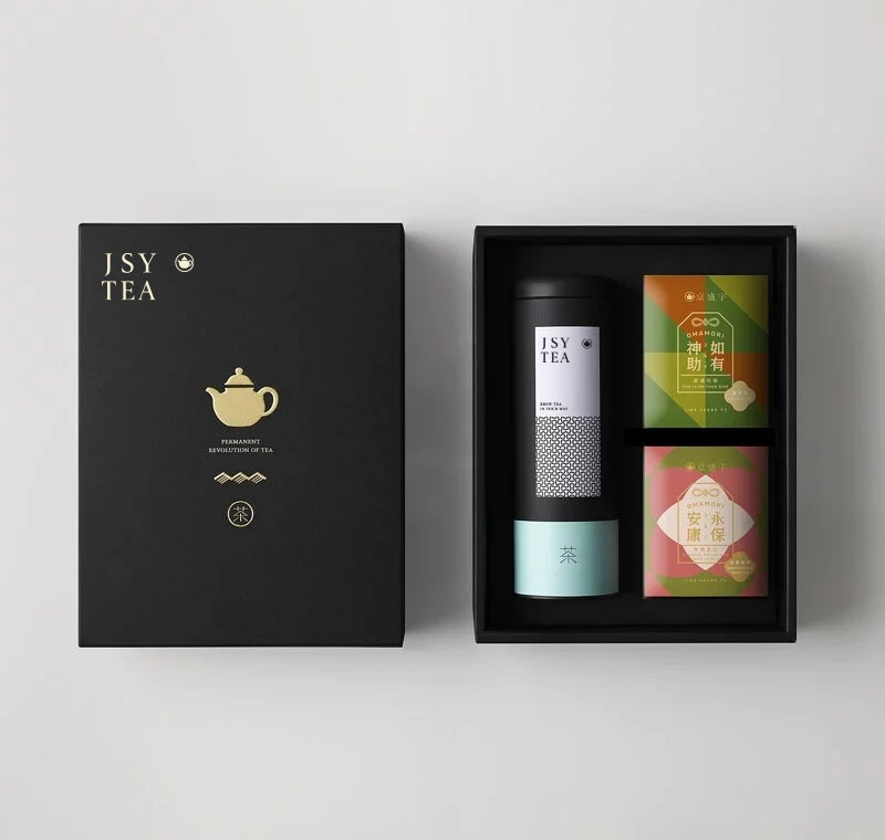 Golden Ink Gift Box  (Shanlinsi Oolong Tea 100g+Omamori Tea Bags 10pcs)