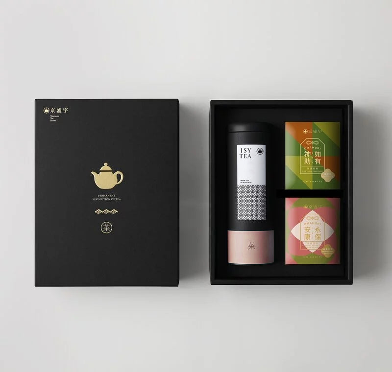 Golden Ink  Gift Box (Premium Jasmine Green Tea 75g+Omamori Tea Bags 10pcs)