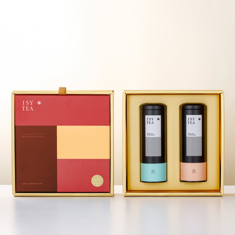 JSY Rising Sun Gift Box 150g (Taiwanese Black Tea 50g+Si Ji Chun Oolong Tea 100g)