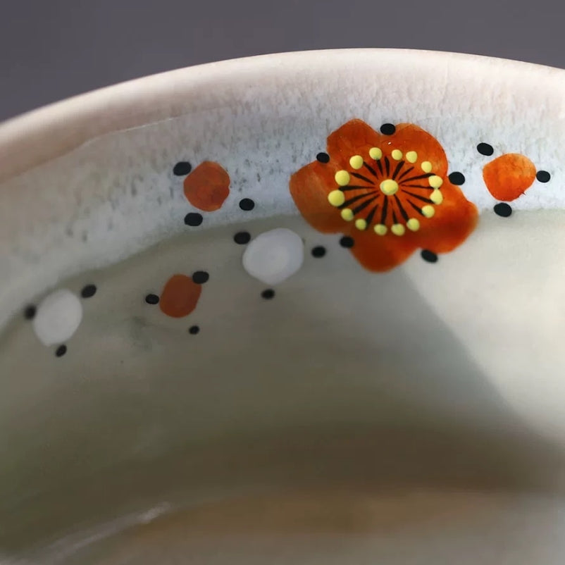 Japanese Kutani-ware matcha bowl