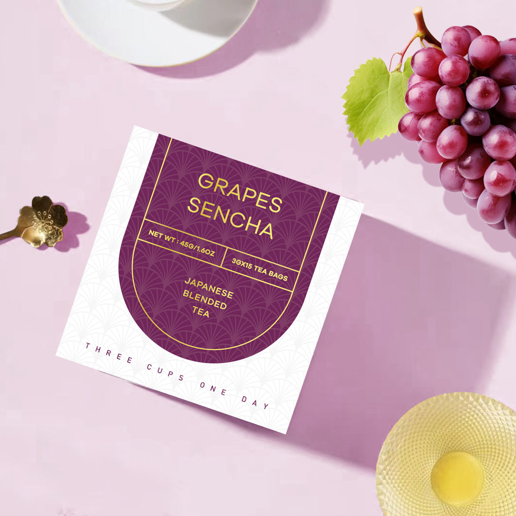 Japanese Blended Tea Grapes Sencha Tea Bags-15pcs Tea Bags