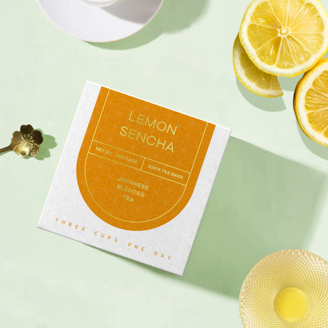 Japanese Blended Tea Lemon Sencha Tea Bags-15pcs Tea Bags