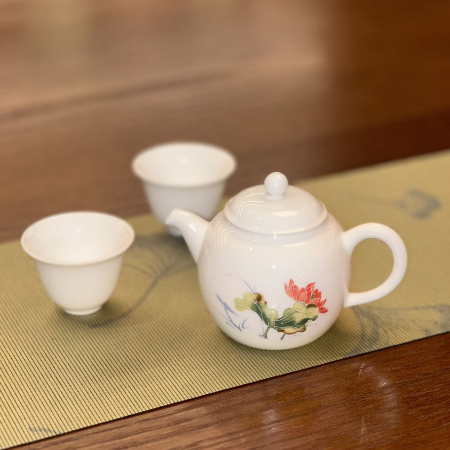 Ivory Porcelain Teapot Ceramic Tea Set