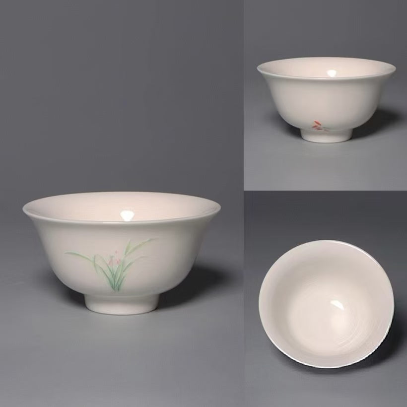 Orchids Tea Set Combination(Orchids Tea Pot+Orchid Small Cup+Orchid Friendship Cup)