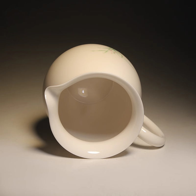 White Ceramic Teapot (125ml ) + Friendship Cup + 2 Small White Cups + Ceramic Tea Tray