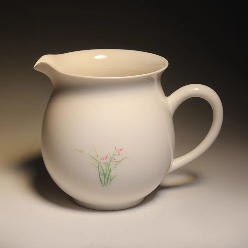 Orchids Tea Set Combination(Orchids Tea Pot+Orchid Small Cup+Orchid Friendship Cup)