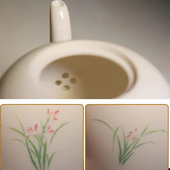 Orchids Tea Set Combination(Orchids Tea Pot+Orchid Small Cup+Orchid Friendship Cup)