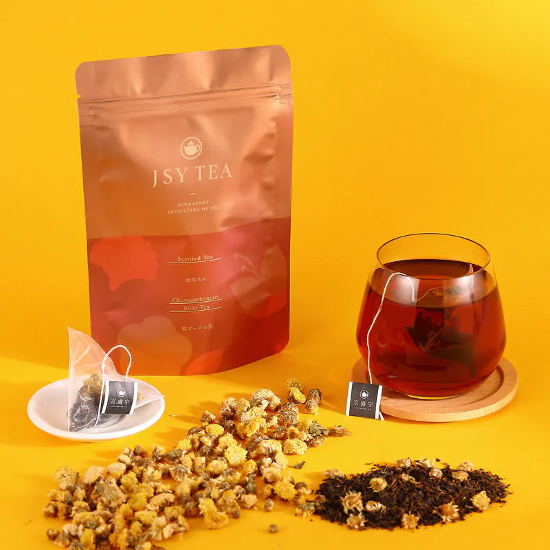 JSY Blended Tea Chrysanthemum Pu-erh Tea Bags-10pcs