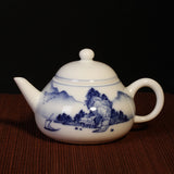 Hand Drawn Ceramic Teapot 99ml ( Mountain River/Plum Blossom)
