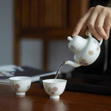 Leather Ball Flower Tea Set Gift Box
