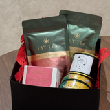 Organic Matcha Gift Box: Japanese Sencha Teabags 12pcs+Japanese Hojicha Teabags 15pcs+Organic Matcha 50g+ Reiko Can+Peach Oolong Teabags 15pcs