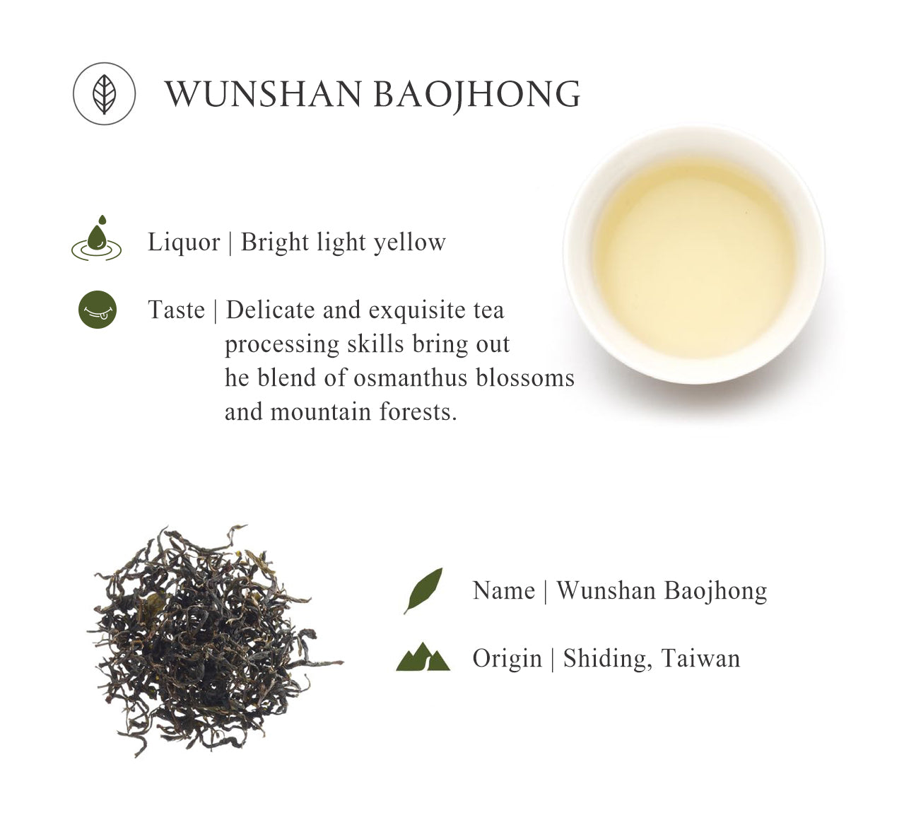 JSY Wunshan Baojhong Oolong Tea 50g Tin Loose Leaf Premium Tea