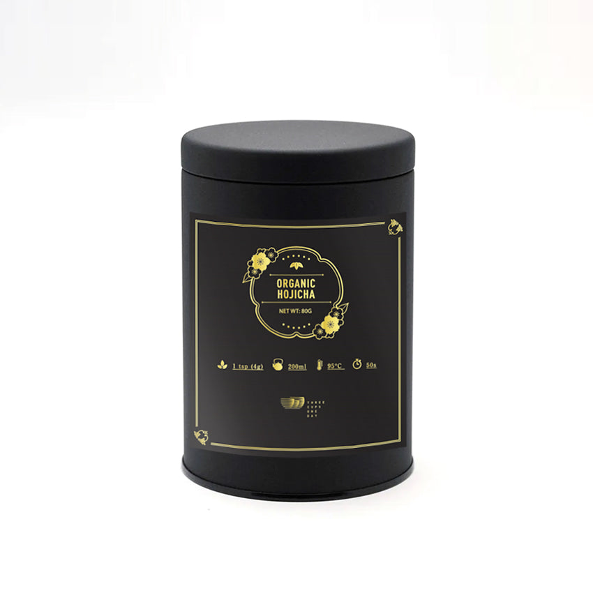 Organic Hojicha 80g Tin Green Tea Japanese Loose Leaf Tea