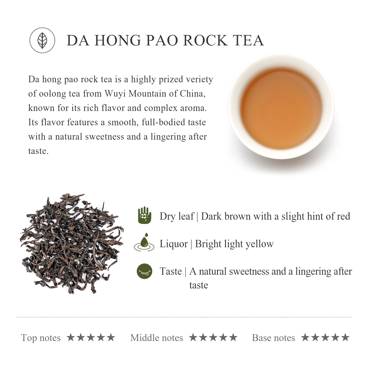 Da Hong Pao Rock Tea 125g Loose Leaf Tea  Oolong Tea