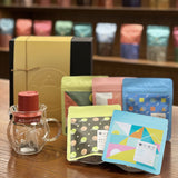 Pocket Of Steeps Gift Box-Premium Jasmine Green Tea Bags+Alishan Jingsyuan Milk Oolong Tea Bags+Siji Oolong Tea Bags+Lightly Roasted Dongding Oolong Tea Bags+Tie Guan Yin Oolong Tea Bags+Teapot For Brewing Tea Bags