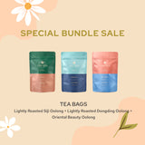 Special teabag bundle sale：JSY Lightly Roasted Sijichun Tea Bags 15pcs+Shanlinxi High Mountain Oolong Tea Bags 15pcs+ Oriental Beauty Tea Bags 15pcs