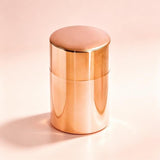 Japanese Copper Tea Canister Cylindrical Tea Storage Container